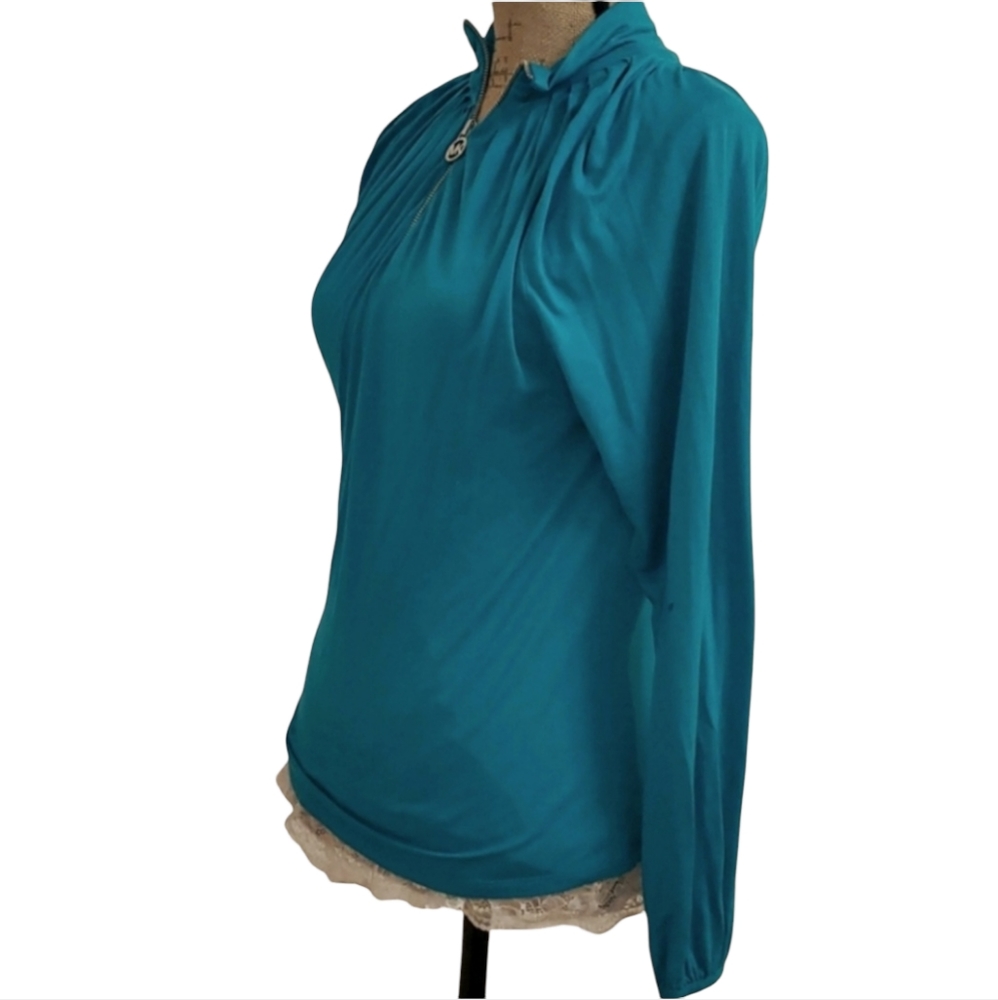 Women's Michael Kors Turquoise Blouse - Picture 3 of 10
